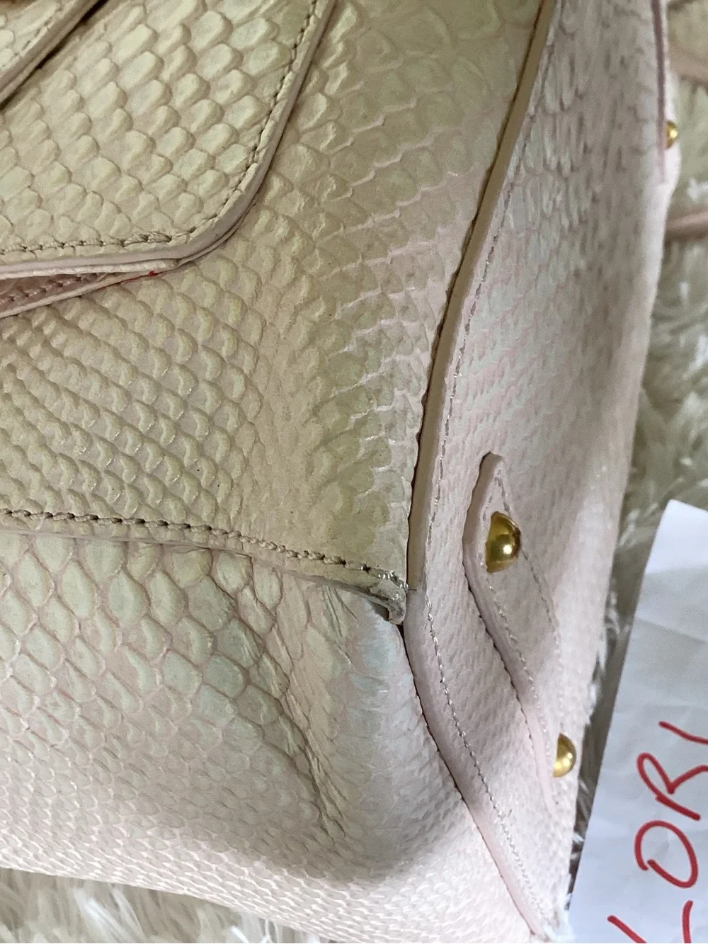 Dooney & Bourke Blush Pink Embossed Leather Satchel with Matching Wallet
